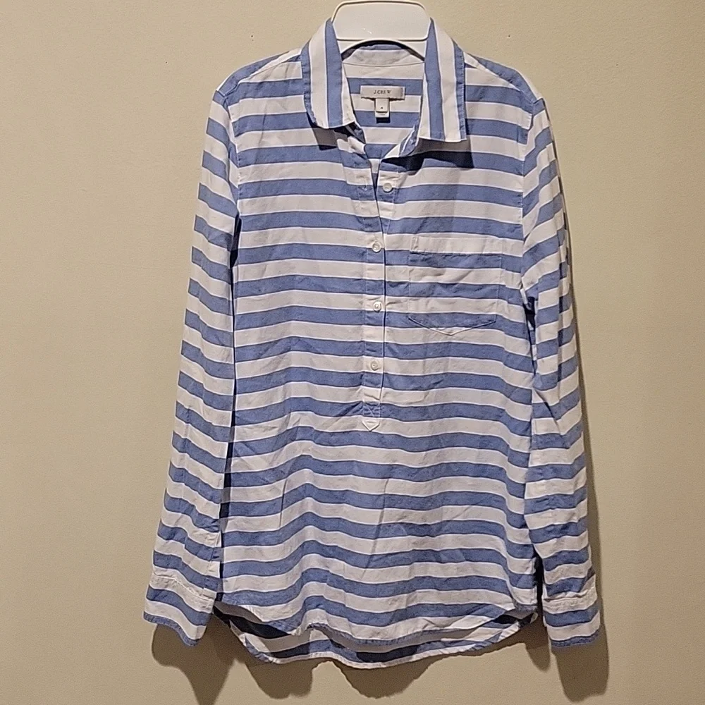❤️ J CREW POPOVER CAMP SHIRT / TOP, 4
